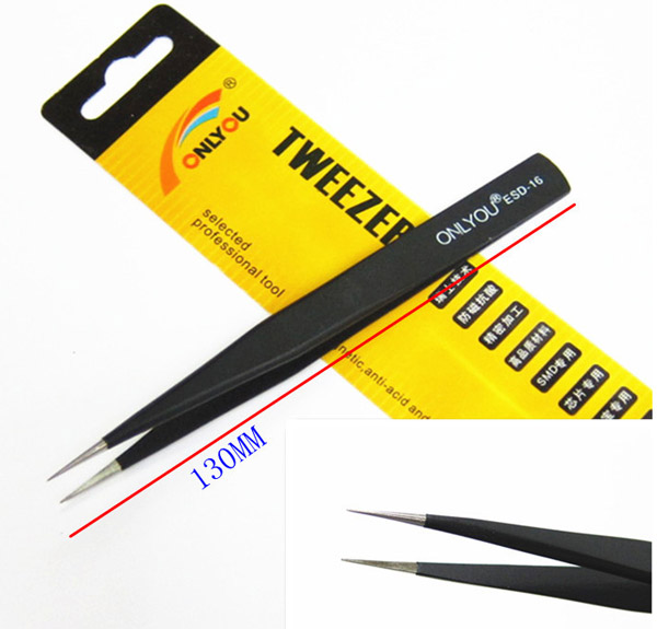 ONLYOU® ESD 7pcs BGA Precision Tweezer Set Anti Static Tweezers Stainless Tweezers 106